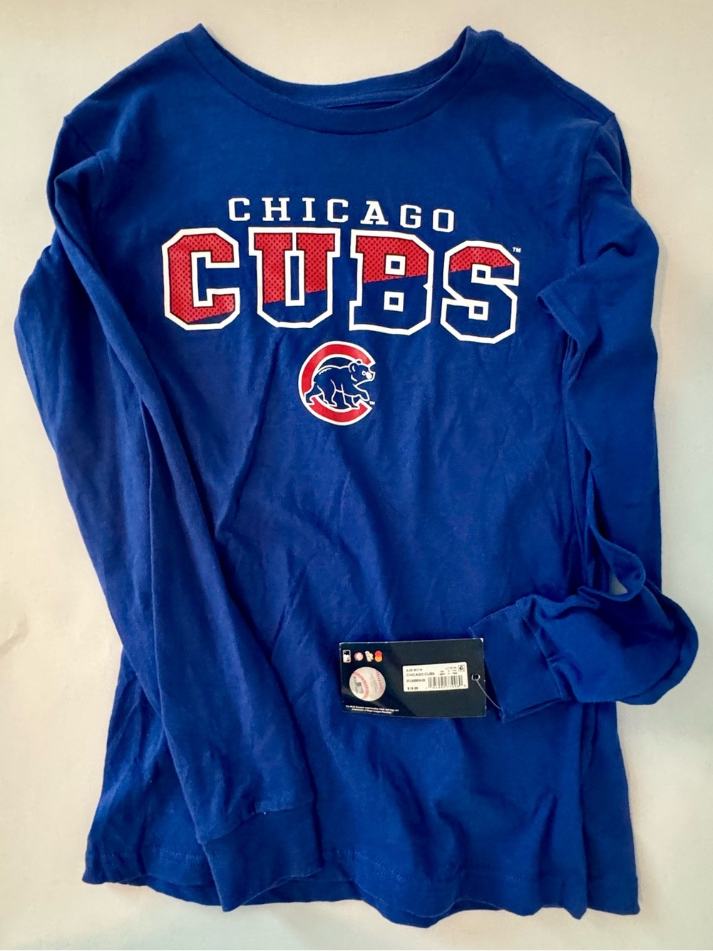 MLB Chicago Cubs Long-Sleeve Tee in Royal Blue